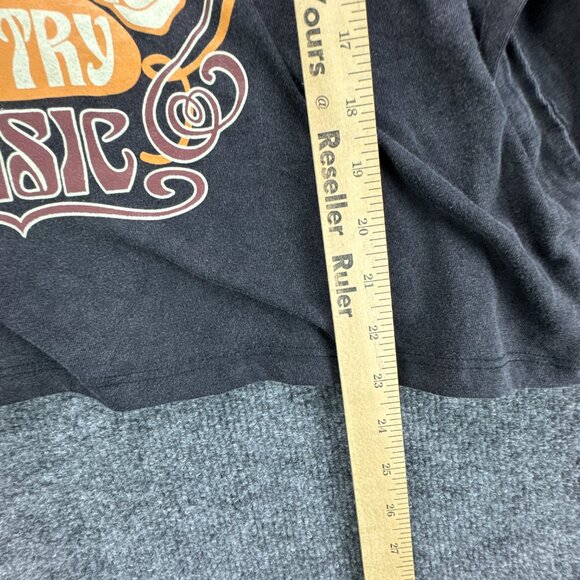 Cowboys Country‎ Music Graphic Tee Extra Large Cropped Boxy Black Western Rodeo - Picture 6 of 8